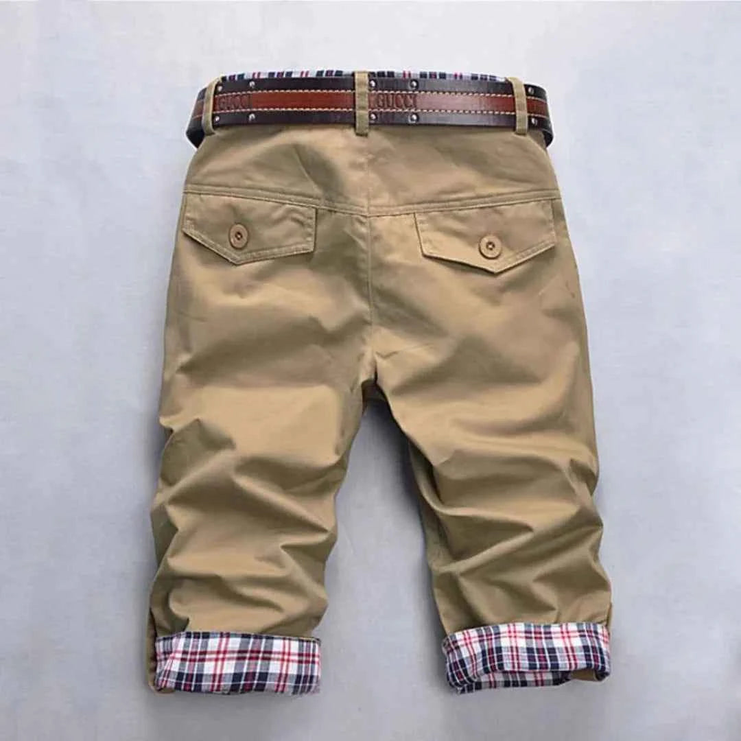 Men's Plaid Cotton Blend Shorts