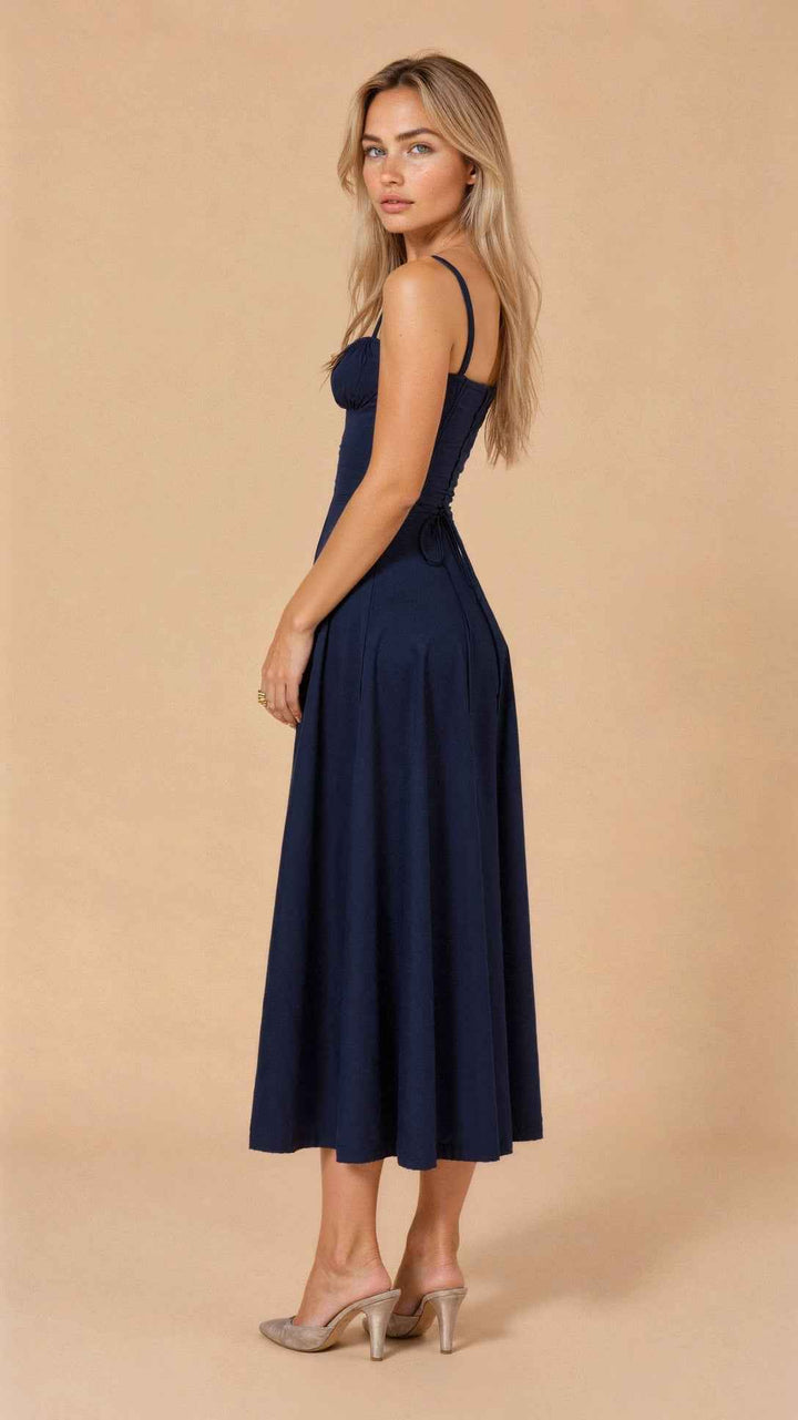 Margaret | Corset Midi Dress - Elegant, figure-flattering style