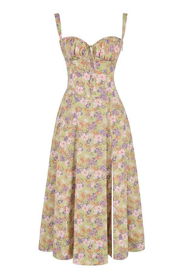 Margaret | Corset Midi Dress - Elegant, figure-flattering style