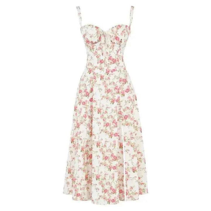 Margaret | Corset Midi Dress - Elegant, figure-flattering style