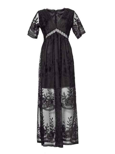 Mariah | Elegant and Comfortable Maxi Dress Black