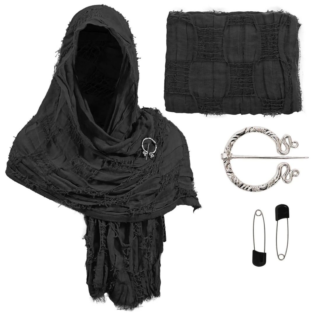Medieval Traveler's Cloak Black