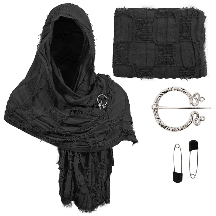 Medieval Traveler's Cloak Black