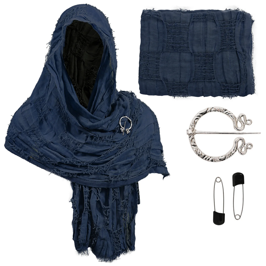 Medieval Traveler's Cloak Navy