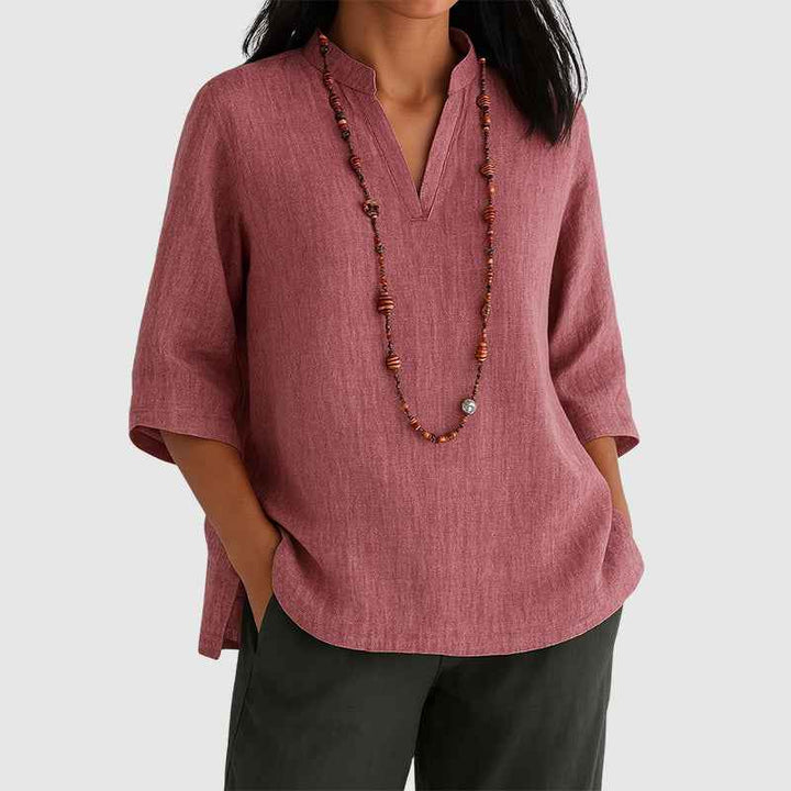 Women's Relaxed Fit Side-Slit Tunic Top