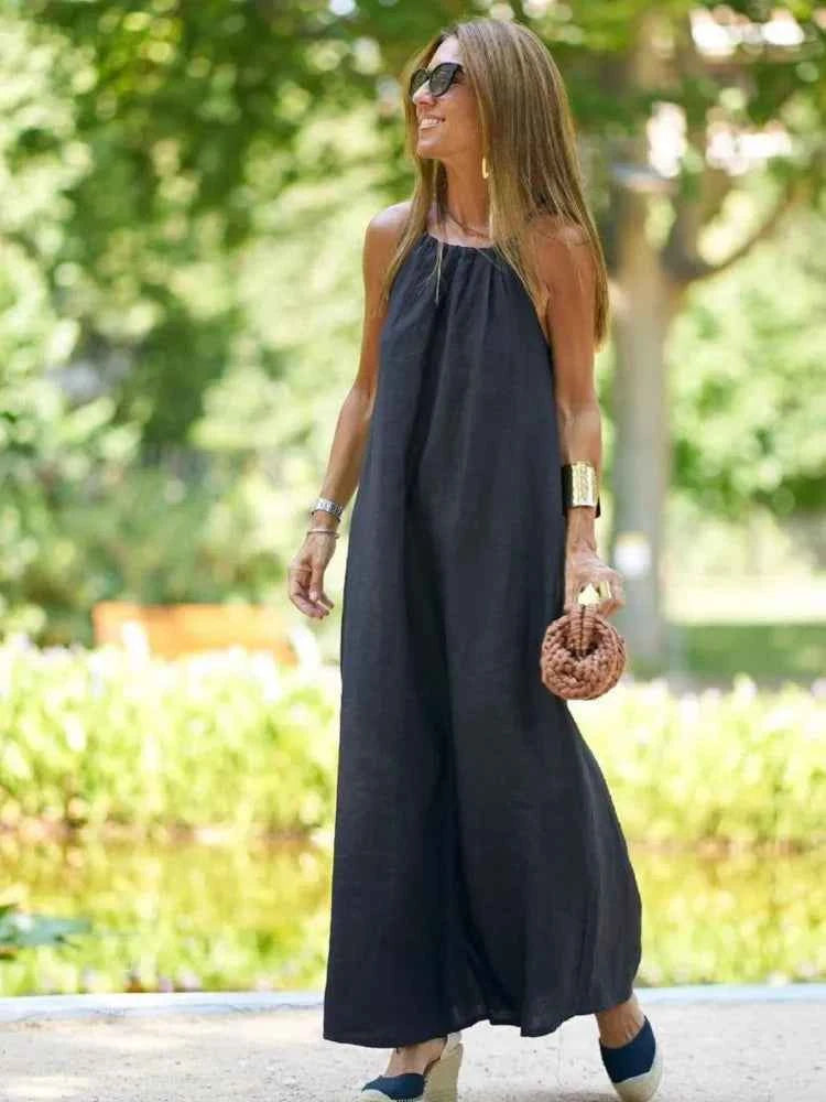 Melinda | Elegant Halter Dress for Summer Events