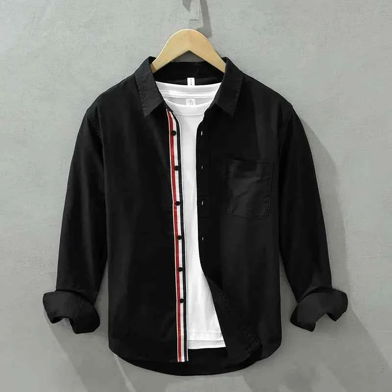 Men's 100% Cotton Casual Shirt Black