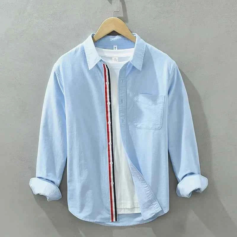 Men's 100% Cotton Casual Shirt Blue