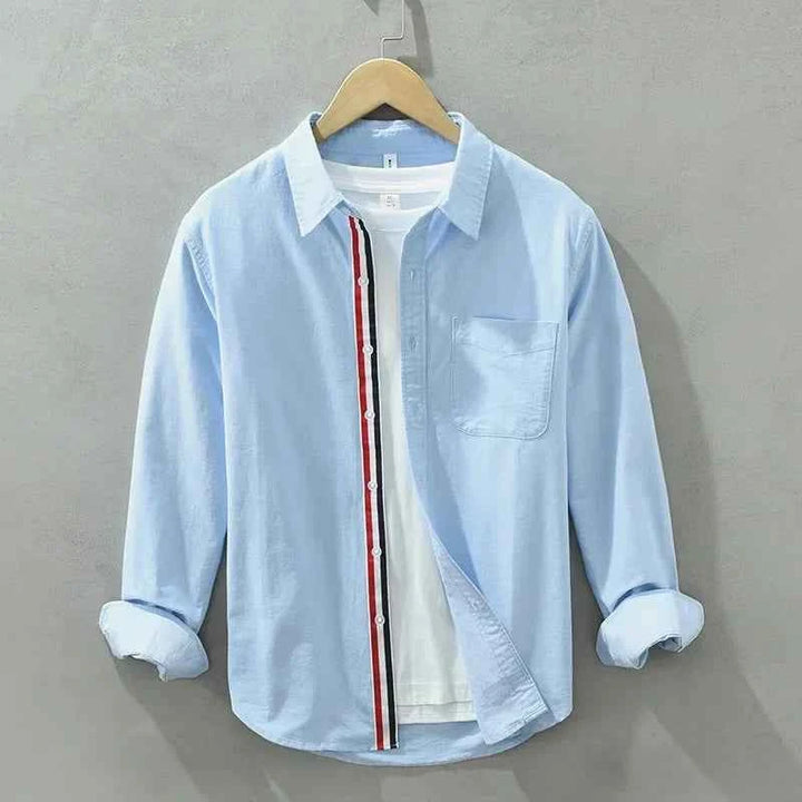 Men's 100% Cotton Casual Shirt Blue