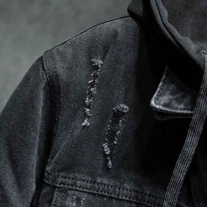 Men's Denim Jacket Regular Fit Pockets Winter