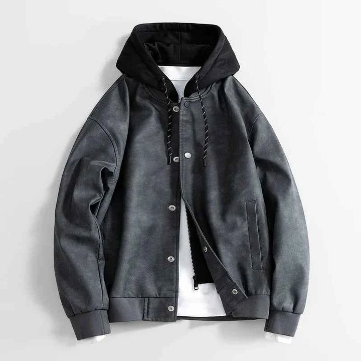 Men's 2-in-1 Leather Jacket Black