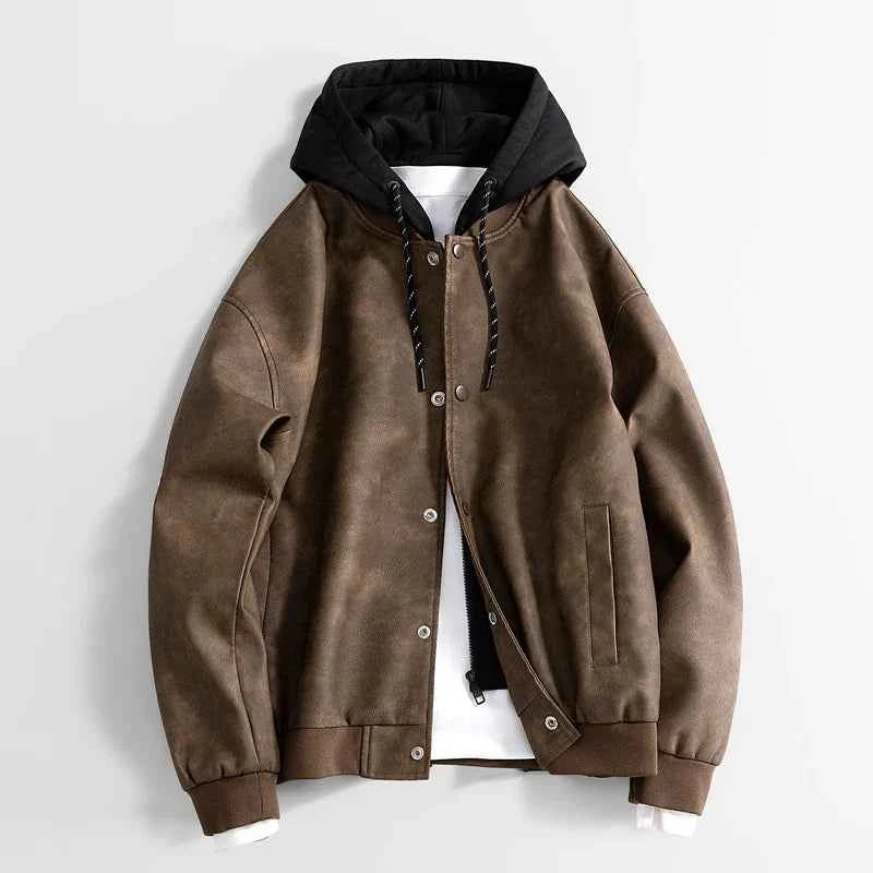 Men's 2-in-1 Leather Jacket Brown