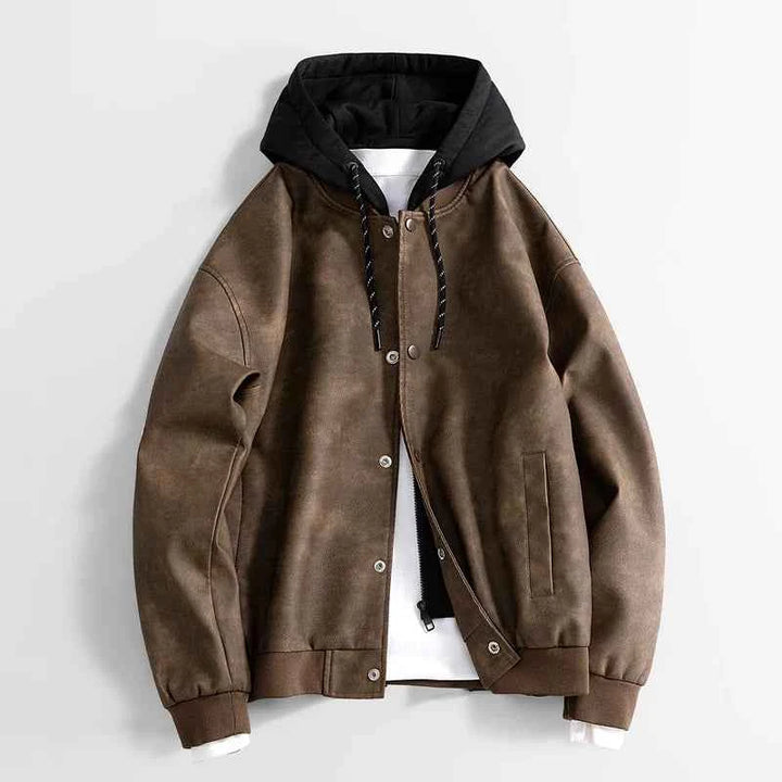 Men's 2-in-1 Leather Jacket Brown