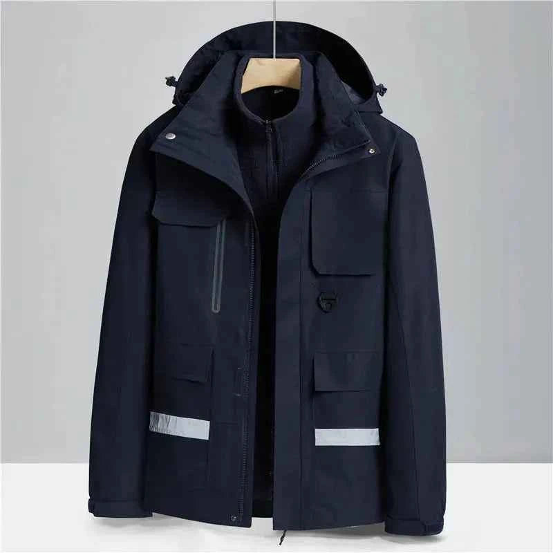 Men's 2-in-1 Waterproof Winter Jacket Dark Blue