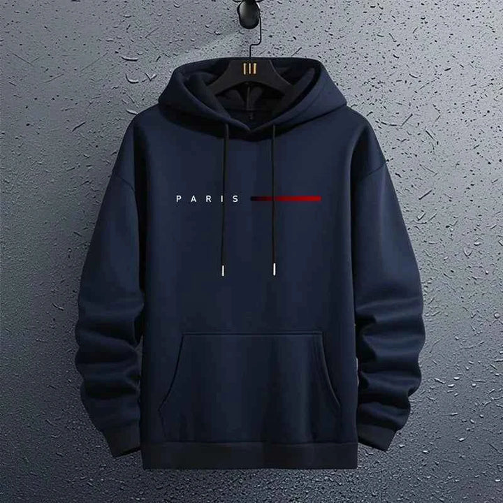 Men's All-Season Pullover Hoodie for Casual Comfort Navy