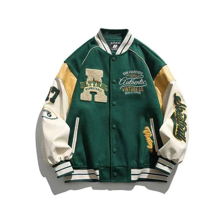Men's Anti-Wind Baseball Jacket - Autumn Outdoor Coat Green
