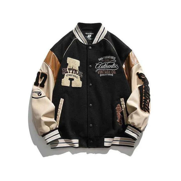 Men's Anti-Wind Baseball Jacket - Autumn Outdoor Coat Black