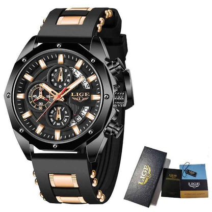 Men's Watch Sapphire Gold Onyx Gold Onyx Gold