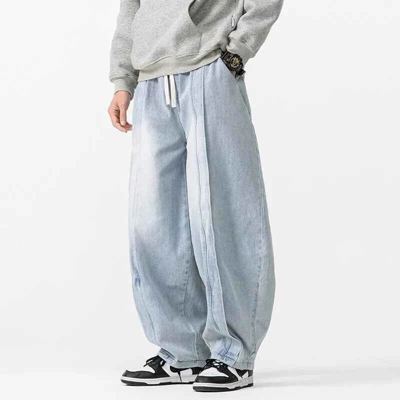 Men's Baggy Barrel Jeans Light Blue