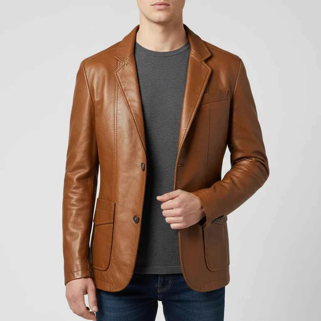 Men's Blazer Style Jacket Brown