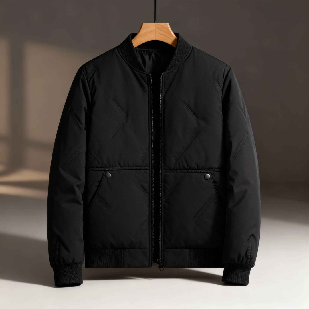 Men's Bomber Jacket - Thatcher Style Black