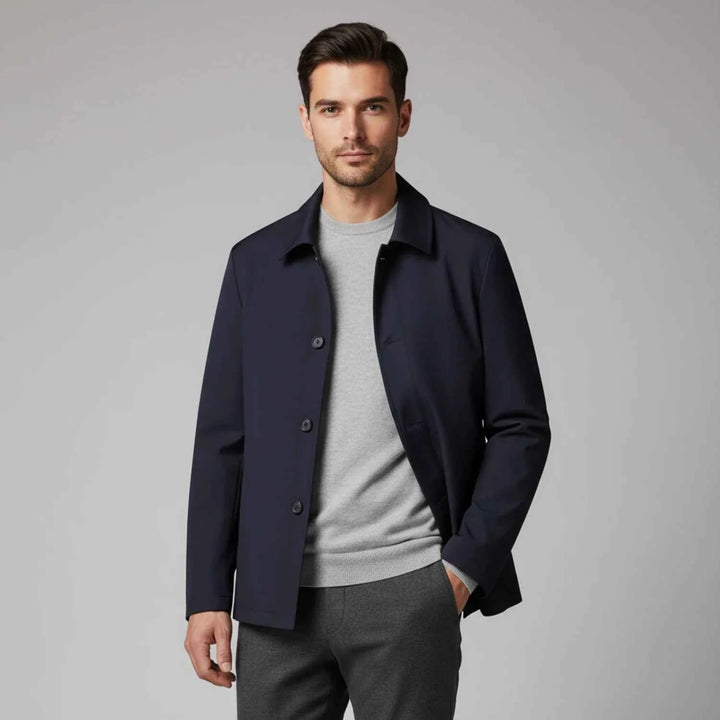 Men's Button-Down Jacket Blue