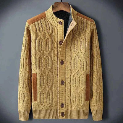 Men's Wool Cardigan Camel Winter Navy Blue Camel