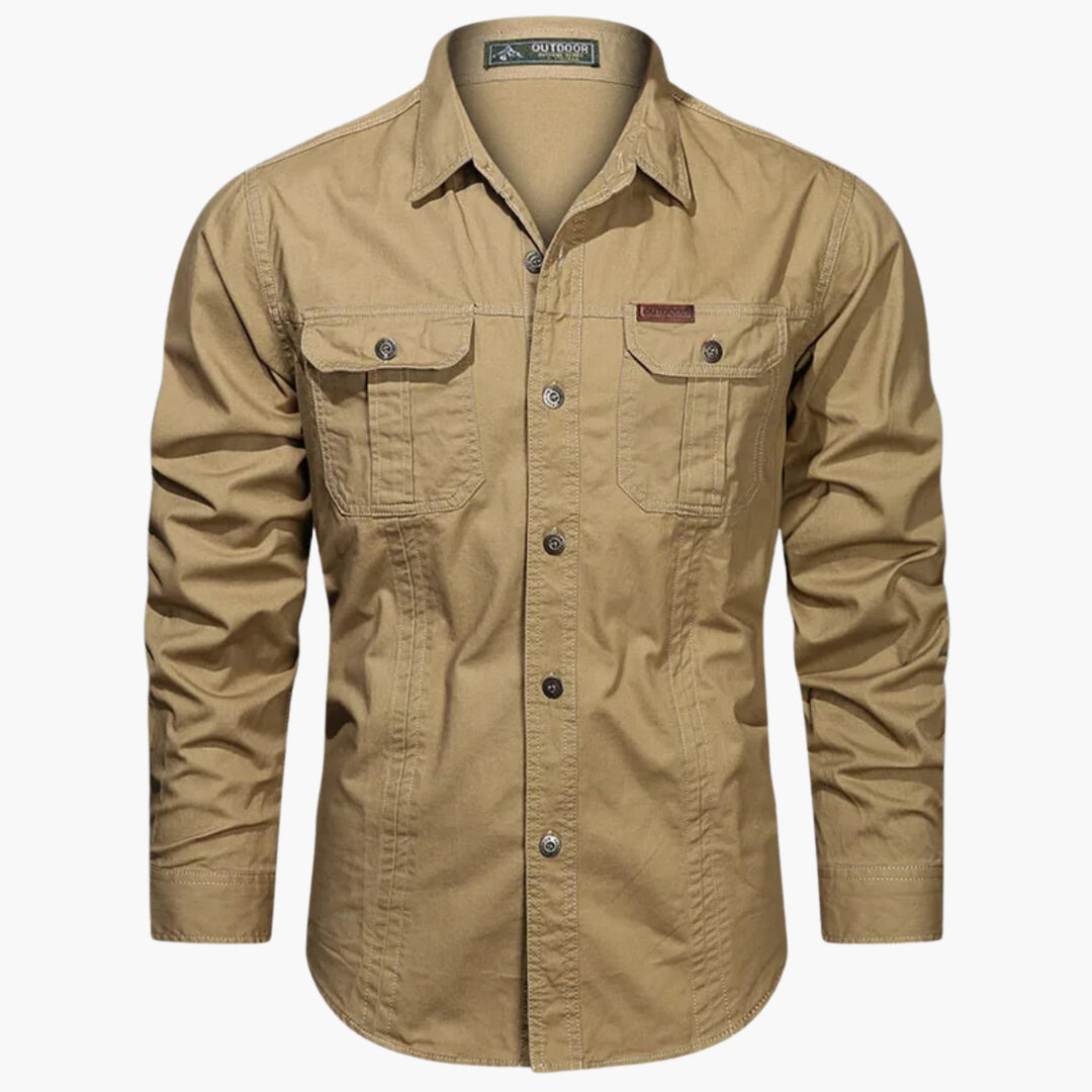 Men's Cargo Shirt - Stylish and Versatile Khaki