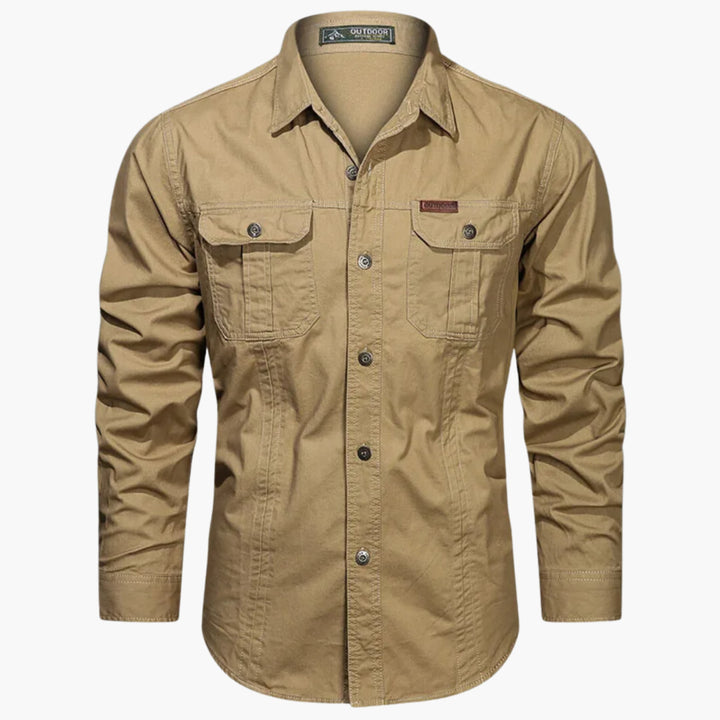 Men's Cargo Shirt - Stylish and Versatile Khaki