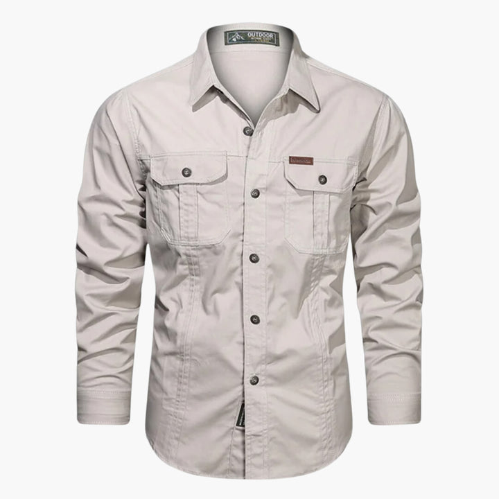 Men's Cargo Shirt - Stylish and Versatile Beige
