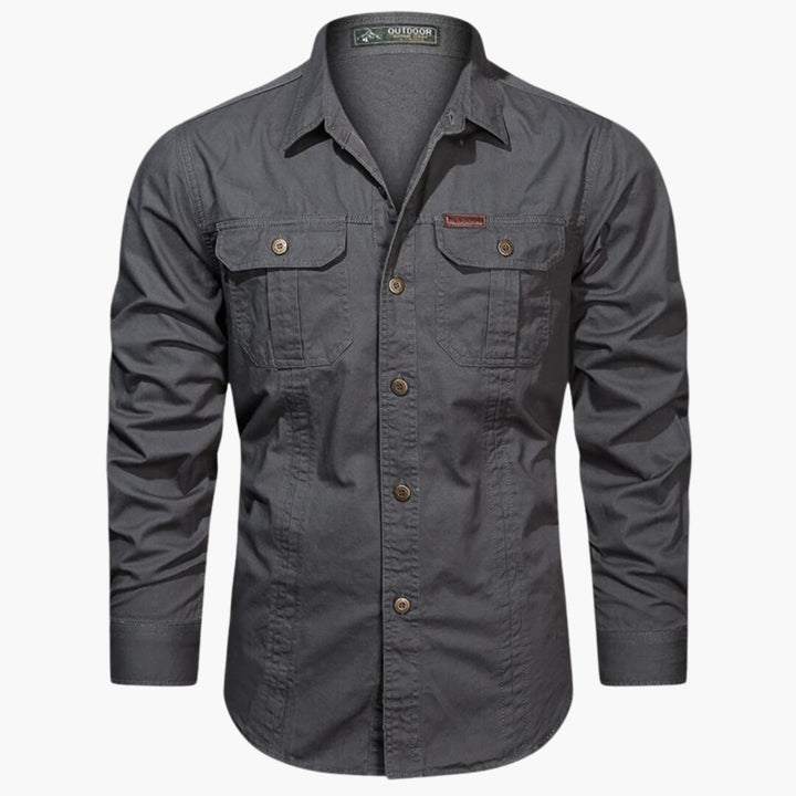 Men's Cargo Shirt - Stylish and Versatile Dark Grey