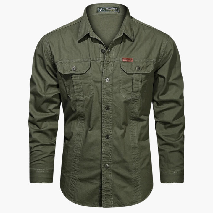 Men's Cargo Shirt - Stylish and Versatile Army Green