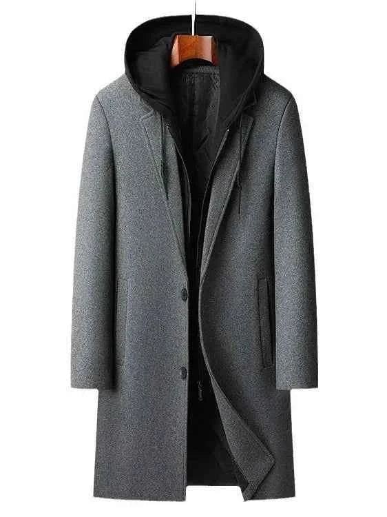 Men's Cashmere Overcoat - Luxurious Warmth and Style Ash Gray