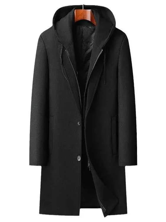 Men's Cashmere Overcoat - Luxurious Warmth and Style Midnight Black