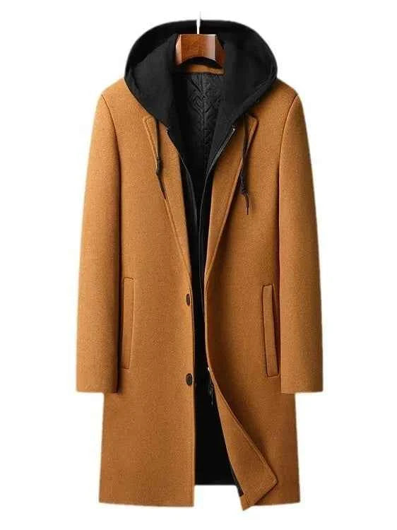 Men's Cashmere Overcoat - Luxurious Warmth and Style Khaki Brown