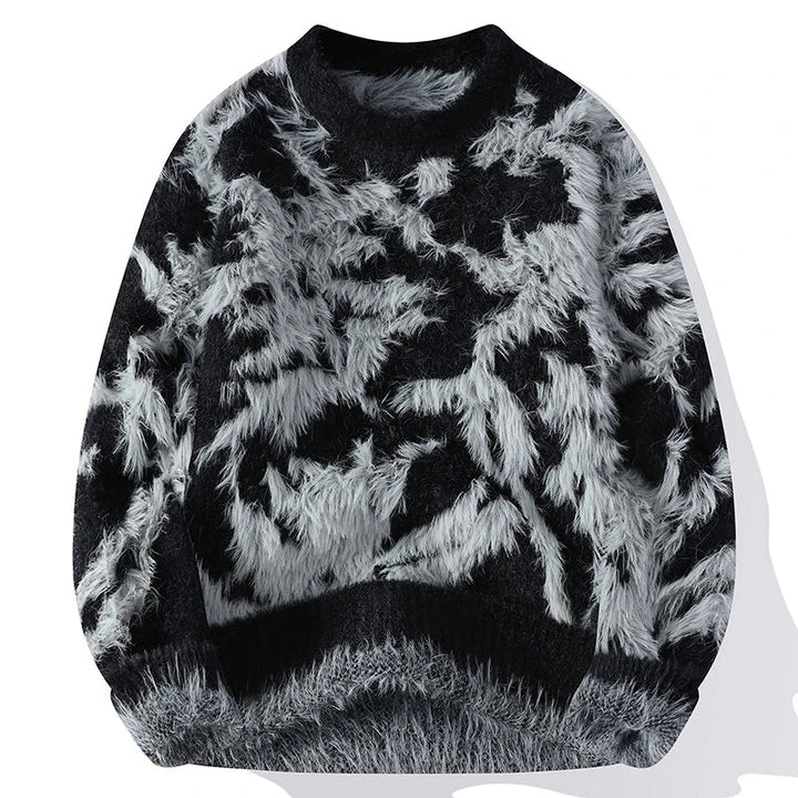 Men's Cashmere Sweater - Luxurious Comfort & Style Black & Charcoal