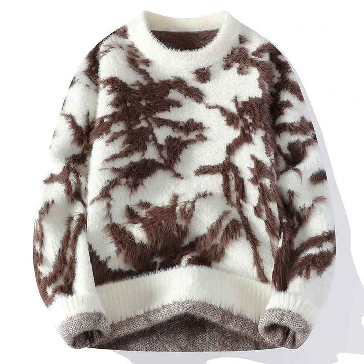 Men's Cashmere Sweater - Luxurious Comfort and Style Ivory & Chocolate