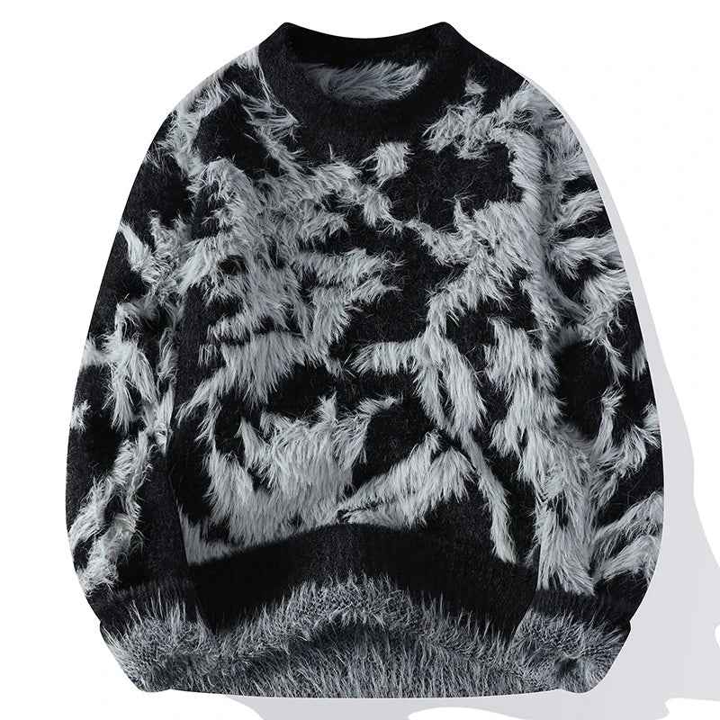 Men's Cashmere Sweater - Luxurious Comfort and Style Black & Charcoal