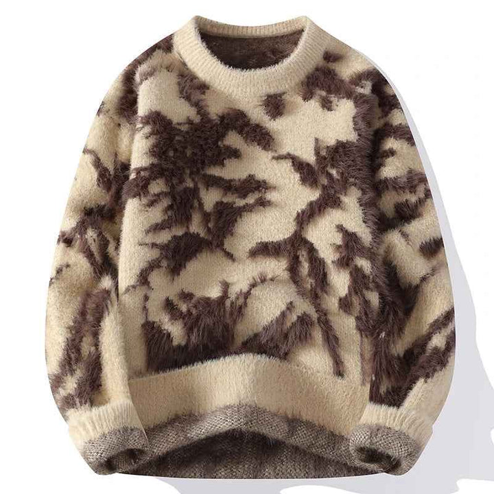 Men's Cashmere Sweater - Luxurious Comfort and Style Cream & Mocha