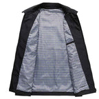Men's Polyester Zip-up Stand Collar Side Pockets Jacket