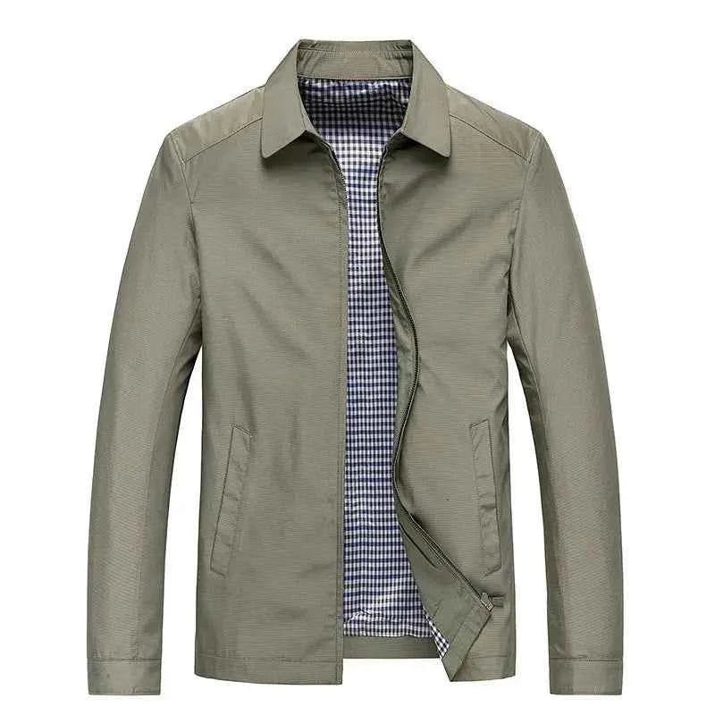 Men's Casual Flight Jacket - Apollo Style Khaki