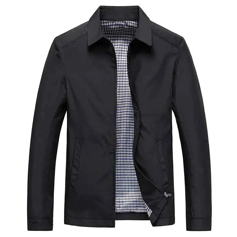 Men's Casual Flight Jacket - Apollo Style Black