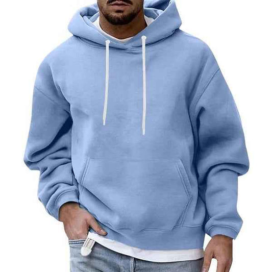 Men's Winter Essential Knitwear Collection Hoodie Winter Light Blue