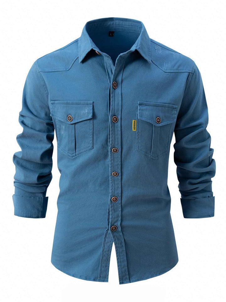 Men's Casual Long Sleeve Shirt - Zenda Style