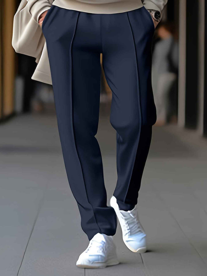 Men's Casual Pants - Stylish & Comfortable Fit Mrine blue