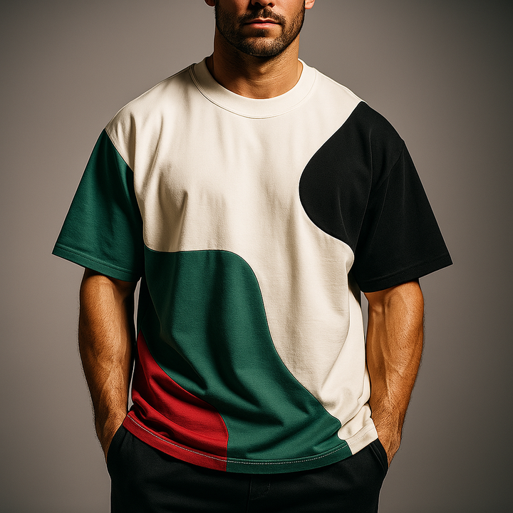 Men's Casual Patch Tee White