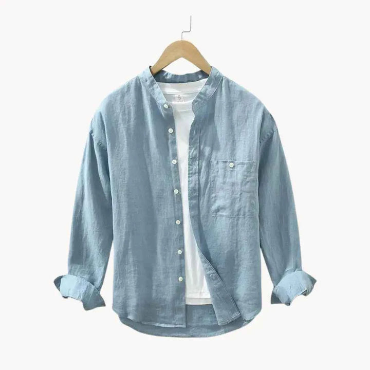 Men's Casual Prestige Linen Shirt Blue