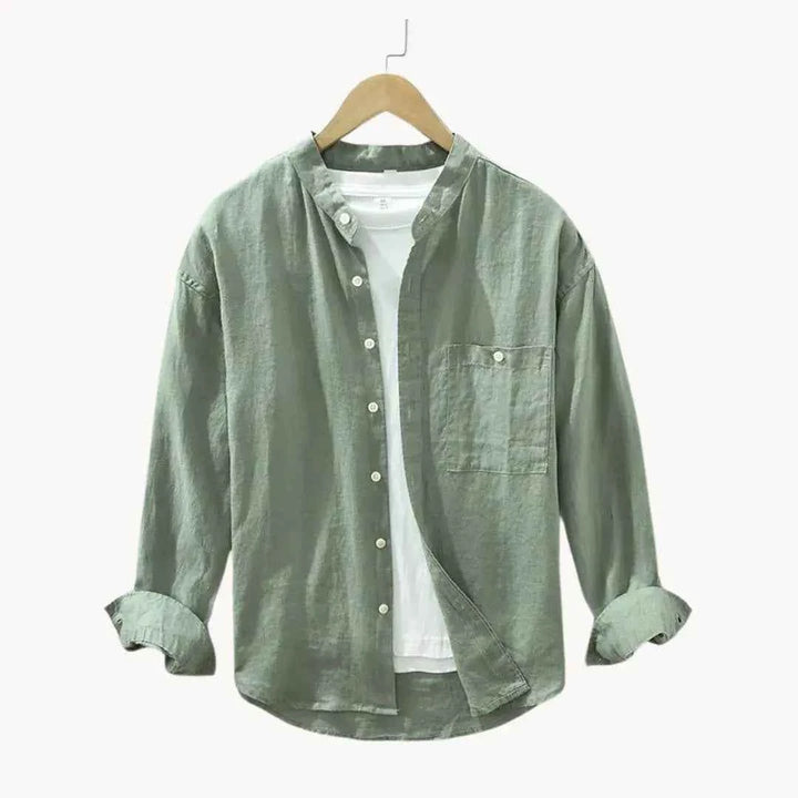 Men's Casual Prestige Linen Shirt Green