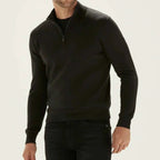 Men's Casual Quarter-Zip Sweater Black