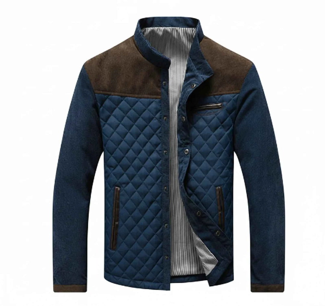 Men's Casual Quilted Jacket Blue